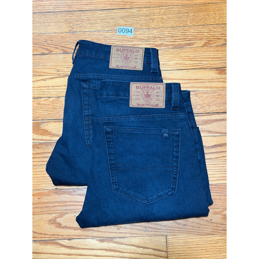 Lot of 2 Buffalo David Bitton Skinny Max Jeans Mens 34x32 Dark Wash